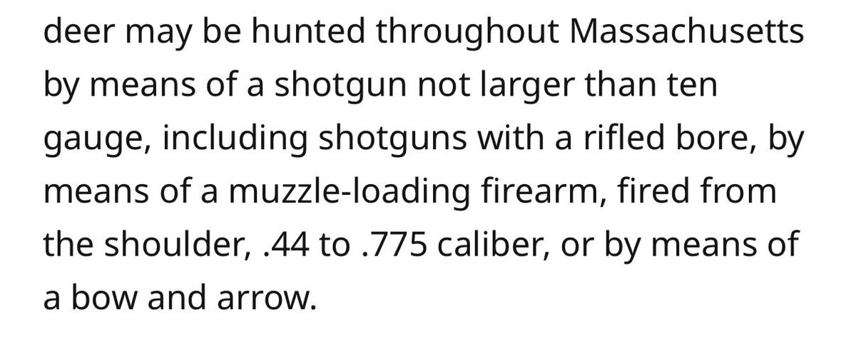 Apparently in Massachusetts you can use any legal firearm to hunt the most intelligent bird on the planet but you can’t use a modern rifle to hunt deer.