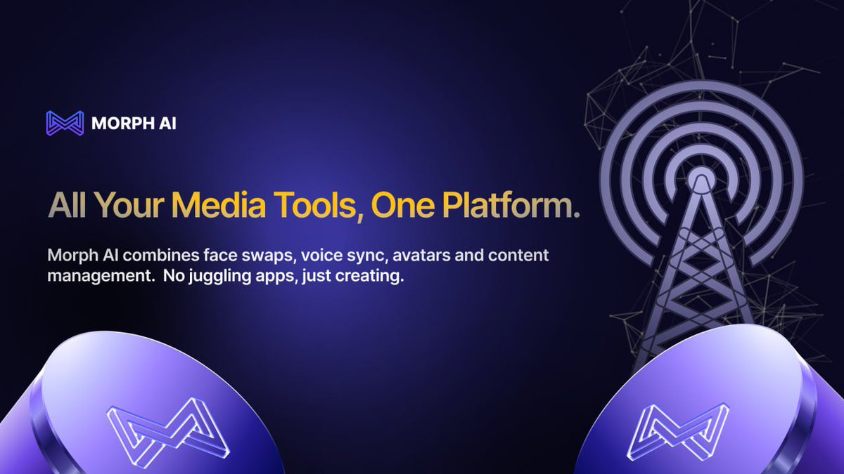 MorphAIEth's tweet photo. From idea to impact, all in one platform.📲
Why juggle 6 apps to make one video when #MorphAI gives you everything in one place?
→ Face swaps with FaceMorph.
→ Voice syncing with VocalMorph.
→ Virtual character creation with MetaMorph.
→ Centralized content management with ManageMorph.
Whether you're running campaigns, making educational content or just experimenting #MorphAI puts the power of high-quality media production in your hands with no learning curve.
All you need is an idea.
We’ll handle the rest.
Try the bot now : https://t.co/CuDpt2xkWc