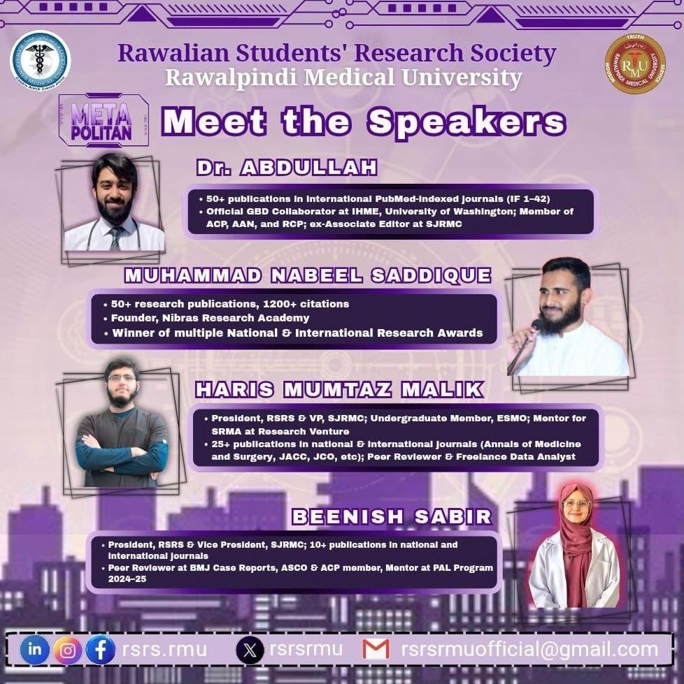Rsrsrmu's tweet photo. *ONE DAY LEFT! ⏰

We are excited to announce that registration for MetaPolitan, a comprehensive series presented by the Rawalian Students' Research Society is closing soon! 🚨

Register now through google form given below !!!
https://t.co/kzMiQ6qTZm https://t.co/at2EESAaSE