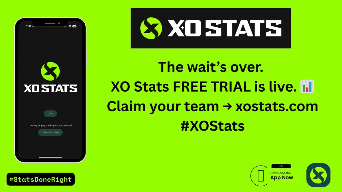🚨 NEW: XO Stats FREE TRIAL 📷 #StatsDoneRight #ahsaa #ALFBChat