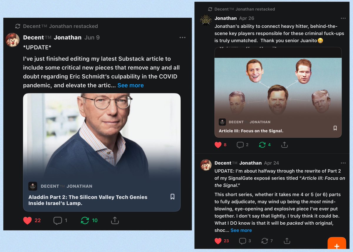 Richie Franklin (@dznutzurface) on Twitter photo <a href="/d2thedre/">OfficialD2thedre</a> Decent™️ Jonathan Substack
Here’s my most recent Substack. Covers Likud, Palantir, Carbyne, Howard Lutnick, Bukele, Jeffrey Epstein, Unit 8200, UnitedHealth.
🚨Judea Declares War on America: open.substack.com/pub/decentfijc…
These two earlier articles break down the Israeli infiltrated <a href="/d2thedre/">OfficialD2thedre</a> Decent™️ Jonathan Substack
Here’s my most recent Substack. Covers Likud, Palantir, Carbyne, Howard Lutnick, Bukele, Jeffrey Epstein, Unit 8200, UnitedHealth.
🚨Judea Declares War on America: open.substack.com/pub/decentfijc…
These two earlier articles break down the Israeli infiltrated
