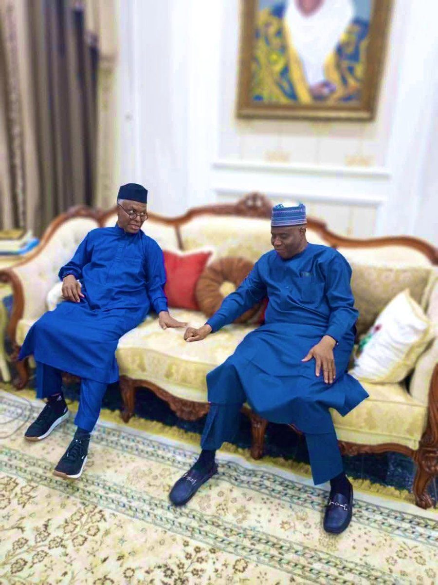 abba_hamani's tweet image. Mal. @elrufai with HE @AWTambuwal 🇳🇬