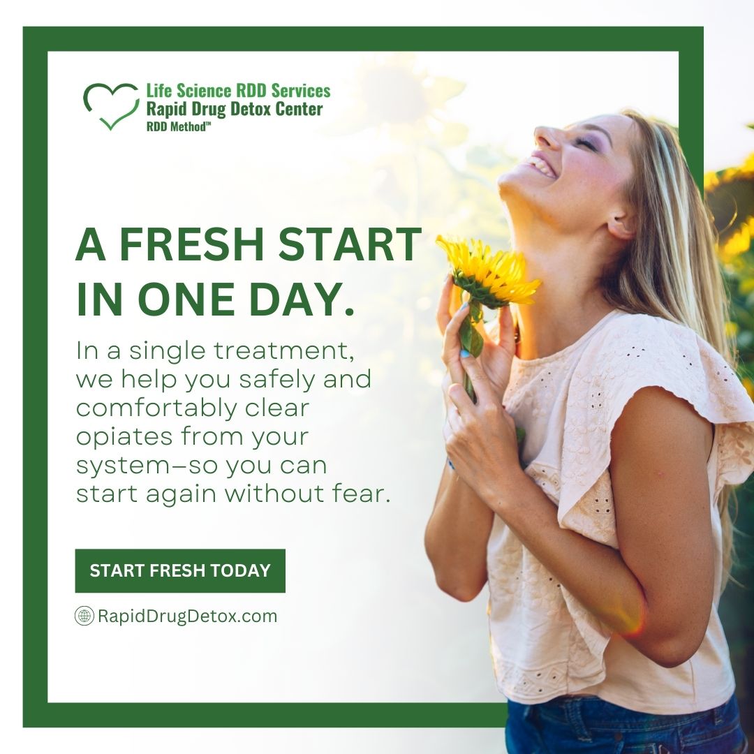 RDDMethod's tweet image. A new beginning is possible—in just ONE day. 🌱
Take your time back with safe, private detox at Rapid Drug Detox.
👉 RapidDrugDetox.com
#FreshStart #AddictionRecovery #RapidDrugDetox