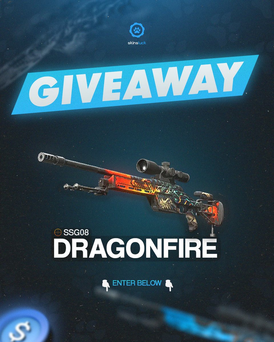 SkinsLuck's tweet image. 🐉 FN SSG 08 | Dragonfire Giveaway!🔥

To enter:
🔹 Follow @SkinsLuck
🔹 Retweet
🔹 Tag a friend

⌛ Ends Monday, make sure DMs are open! 💬
