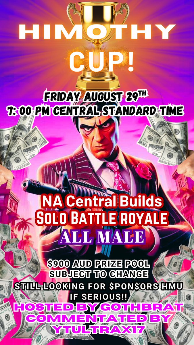 HIMOTHY CUP has gone up to $900 💸

need NEW players to stack this ASAP🔥
to be considered: 
follow <a href="/gwenthegothbrat/">𝖌𝖔𝖙𝖍 𝖇𝖗𝖆𝖙</a> &amp; <a href="/YTultraX17/">YTultraX17</a> 
like &amp; retweet ♻️
reply back if interested!!