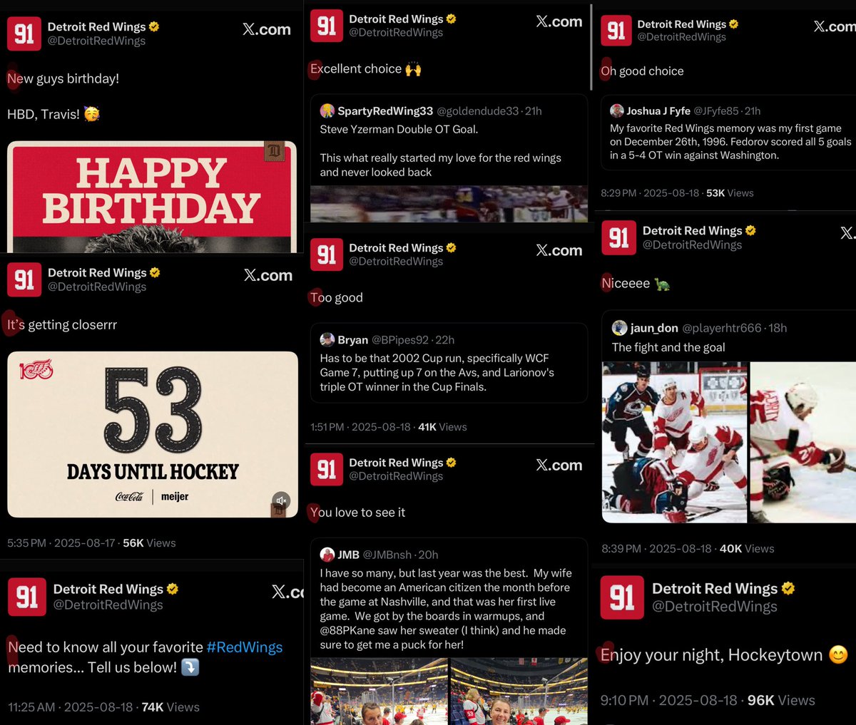 N I N E T Y O N E

Well played, <a href="/DetroitRedWings/">Detroit Red Wings</a>. 🤝