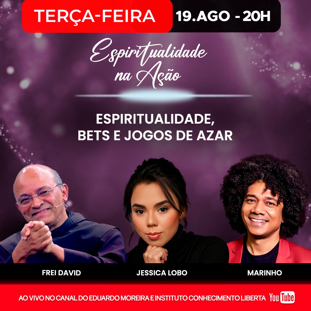 Jessica Lobo ao lado do Dr. Marinho SÃO OS CONVIDADOS DO PROGRAMA DE HOJE

"ESPIRITUALIDADE, BETS E JOGOS DE AZAR"

HOJE,  TERÇA-FEIRA, ÀS 20:00 HORAS e REPRISE, DOMINGO, 11:30H

youtube.com/live/R81BHQSYO…

Mais oportunidades?
allmylinks.com/educafro