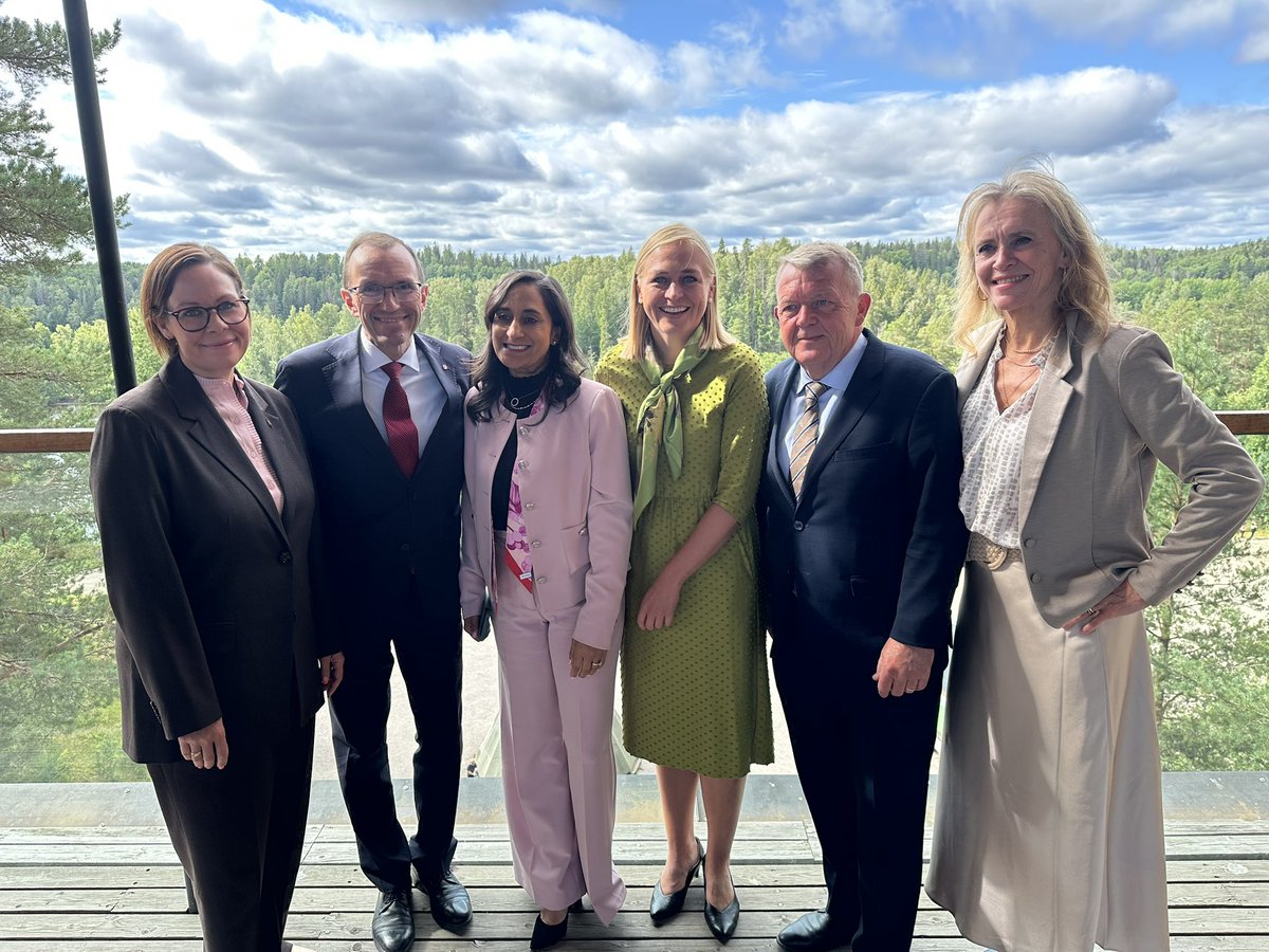 Leaving beautiful Nuuksio, Finland, with a strong sense of unity after discussions with the Nordics and Canada on continued support for Ukraine, the Arctic, the Middle East, and other pressing global challenges. Many thanks <a href="/elinavaltonen/">Elina Valtonen</a> for the warm welcome!