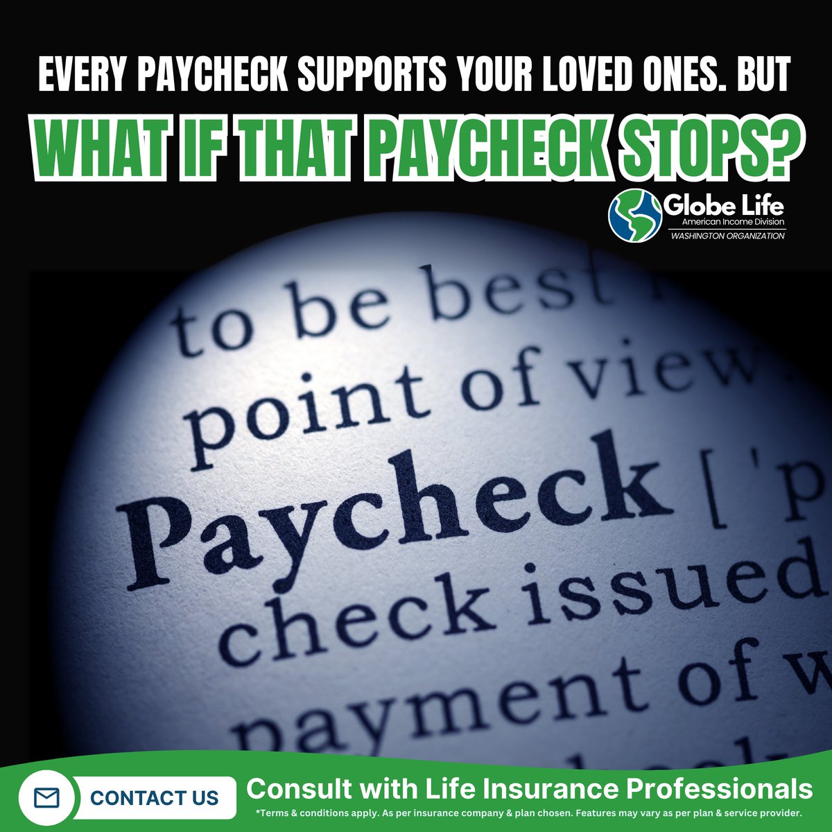 WashingtonAIL's tweet image. 👨‍👩‍👧 Every paycheck supports your loved ones. But what if that paycheck stops? Supplemental life insurance fills the gap. Protect what matters.
#FamilyFirst #TexasCoverage #GlobeLifeAIL