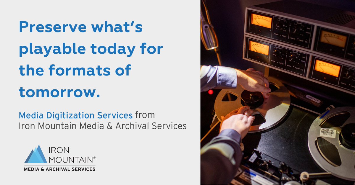 Media Digitization from Iron Mountain Media &amp; Archival Services ensures that your audio, video, and film content is migrated to stable digital formats, ready for access and future use.
spr.ly/6011Nv2Gb