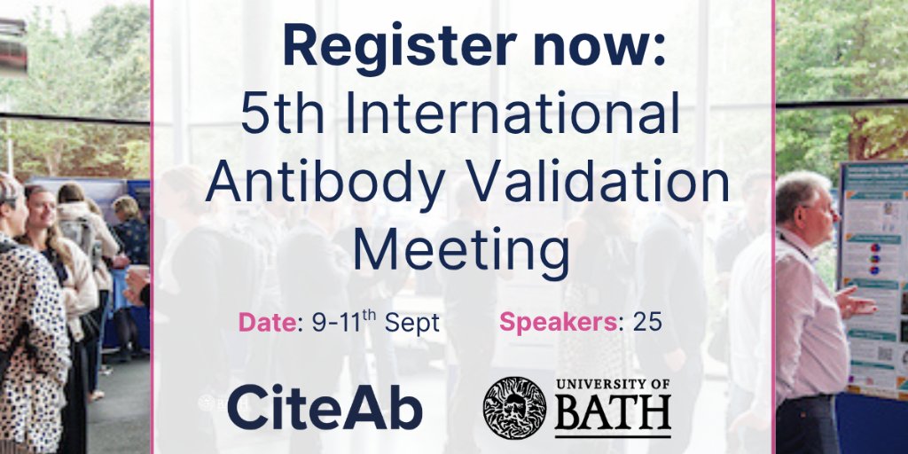 Registration closing soon - Don’t miss out on the 5th International Antibody Validation meeting!

Join us and hear from 25 fantastic speakers at this unique event in Bath between 9-11th September. Learn more here➡️ antibodyvalidation.co.uk/?mptk=694de319…

#Abval #antibodyvalidation