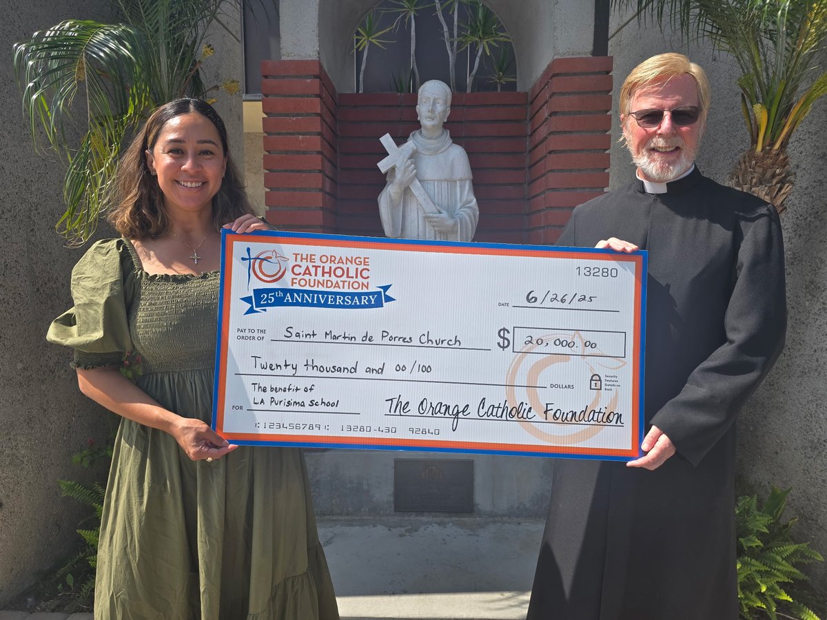 #CheckItForward! The generosity of a late <a href="/stmartinyl/">St. Martin de Porres Catholic Church</a> parishioner is already blessing families &amp; reminding them that they are loved. This month, some <a href="/La_Purisima1/">La Purisima School</a> students are stepping confidently into a new school year. 

Thank you to all who support Catholic education.