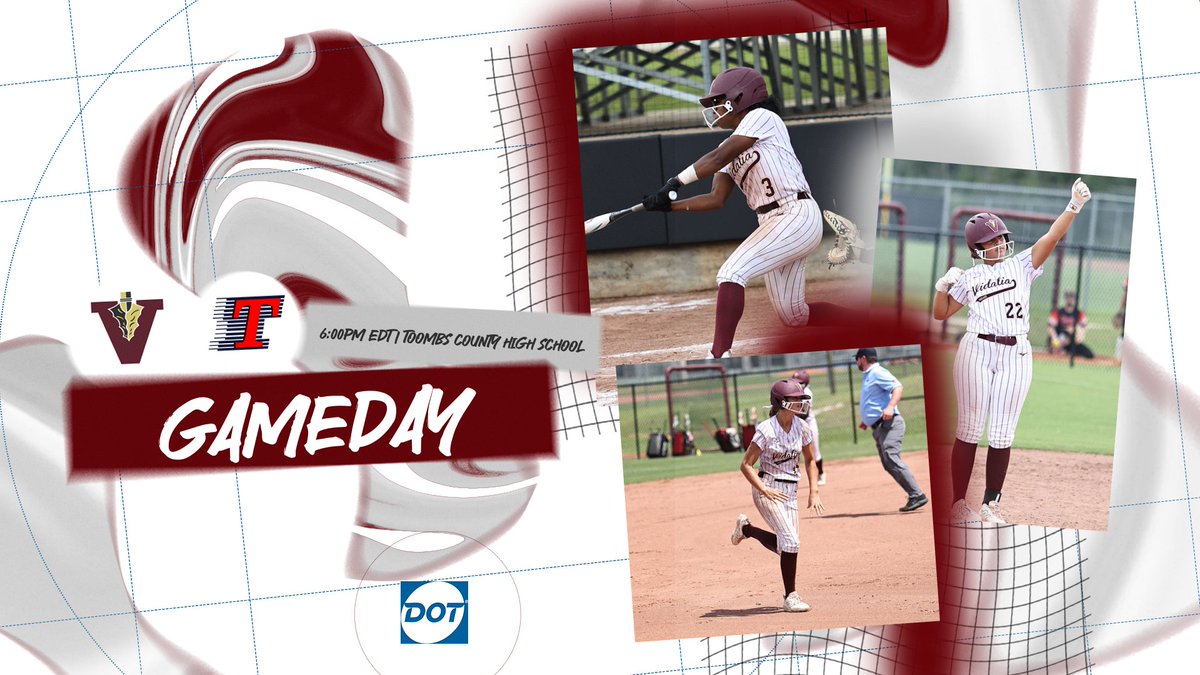 GAMEDAY! Lady Indians Softball heads to Toombs County High School to take on the Bulldogs. First pitch at 6:00 PM! Be there to support our squad on the road! #VidaliaAthletics #IndianNation