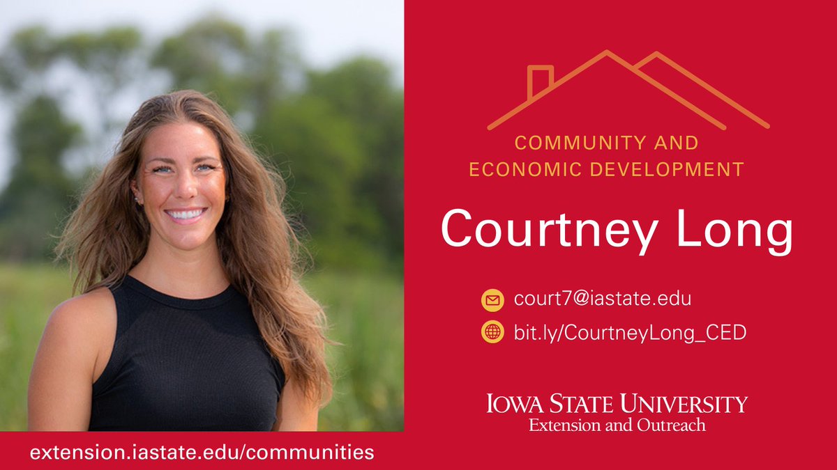 Courtney is attending the NSF ERVA Summit today! It's an exciting opportunity to engage with emerging research and innovation. 
Want to learn more? Reach out to Courtney or visithttps://bit.ly/CourtneyLong_CED

#StrongIowa