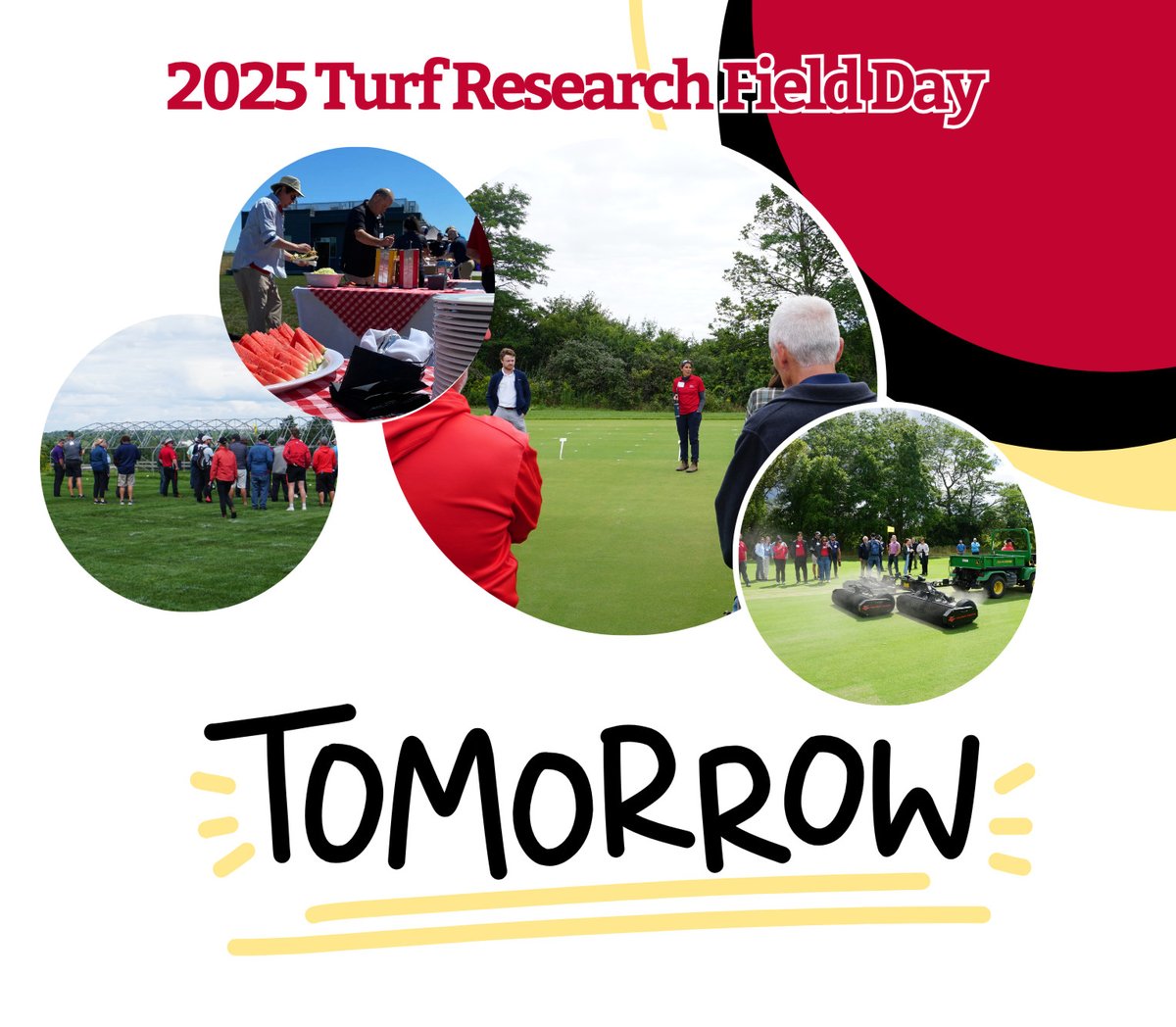 Tomorrow is our Turf Research Field Day! Registration is now closed but if you make the impromptu choice to join us tomorrow, please register at the front desk. For the schedule and more details, visit guelphturfgrass.ca/fielddays