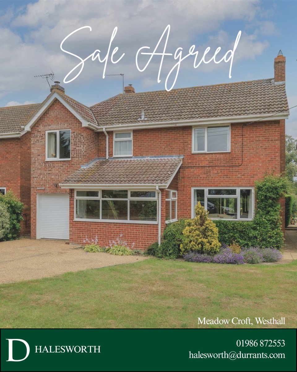 More happy sellers and buyers! 🏡✨
Our Halesworth branch has recently agreed sales on these fantastic properties.
Searching for your dream home or thinking about selling? Our local experts are here to help.

📞 01986 872553 | halesworth@durrants.com

#Halesworth #PropertySales