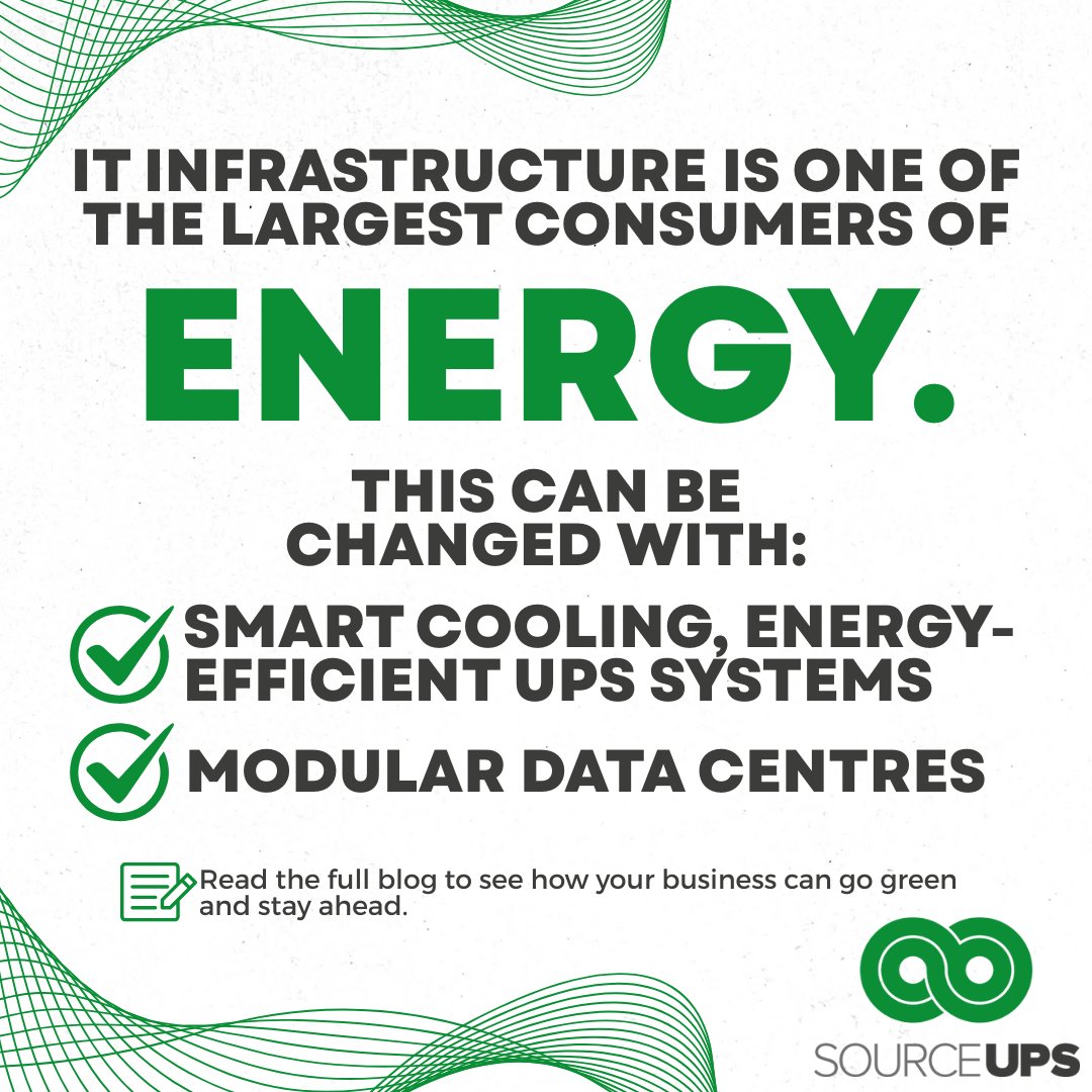 SourceUPSLtd's tweet image. 🌍 Edge computing is evolving, and it’s going green.
From energy-efficient UPS to modular micro data centres, our latest blog reveals how to boost performance while reducing your environmental footprint.
Read more: sourceups.co.uk/the-rise-of-ec…
#EdgeComputing #Sustainability