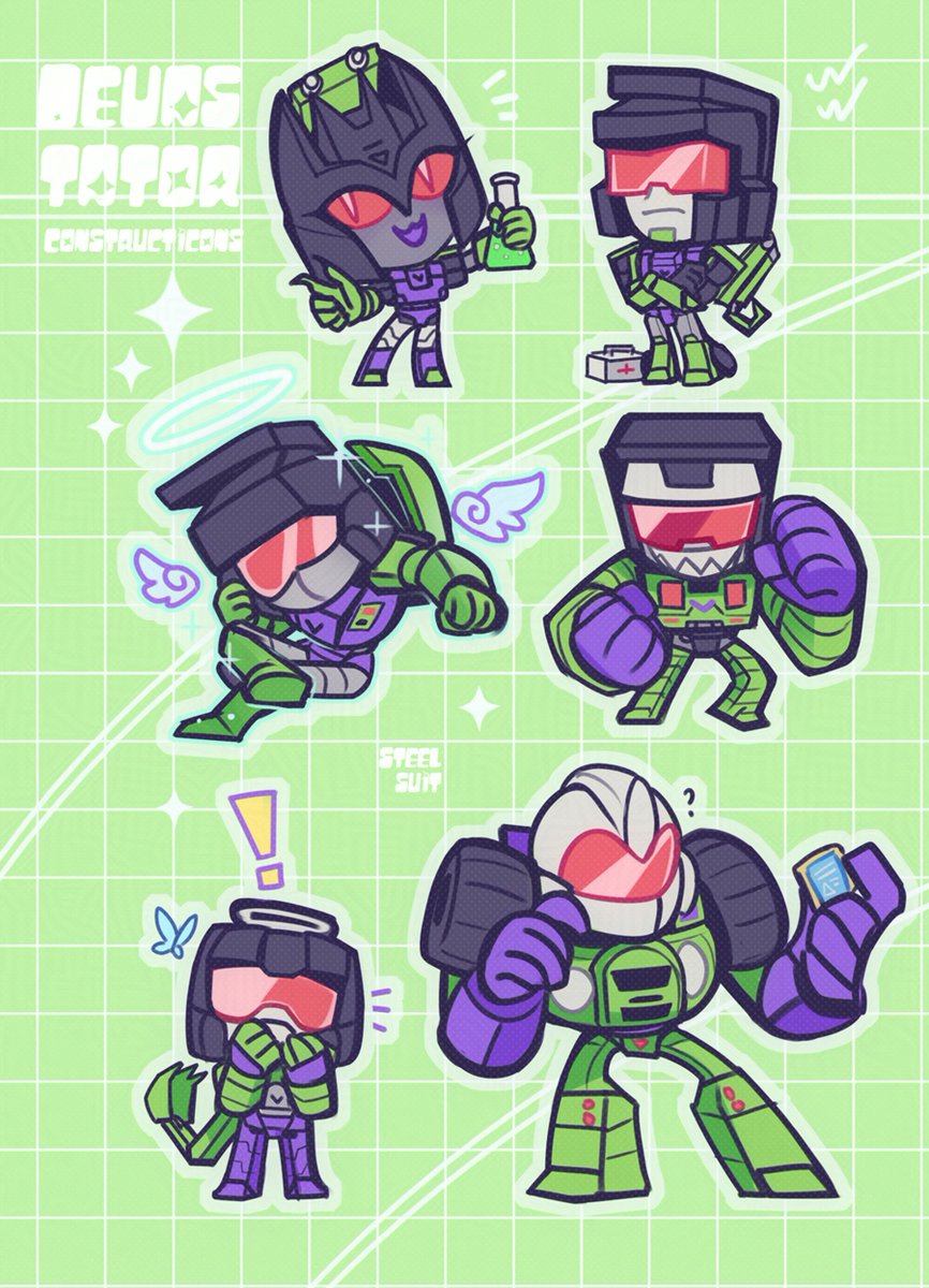 steelsuit's tweet image. Mini Constructicons! 💚💜 ready to devastate!
#transformers #constructicons #maccadam