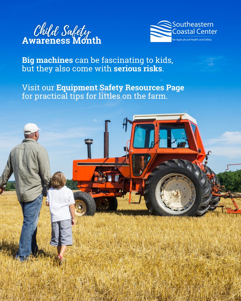 🚜👶 Big machines can be fascinating to kids, but they also come with serious risks.

Our Equipment Safety Resource Page offers practical tips and guidance for families.

🔧 Explore the resource: loom.ly/A7yanBg