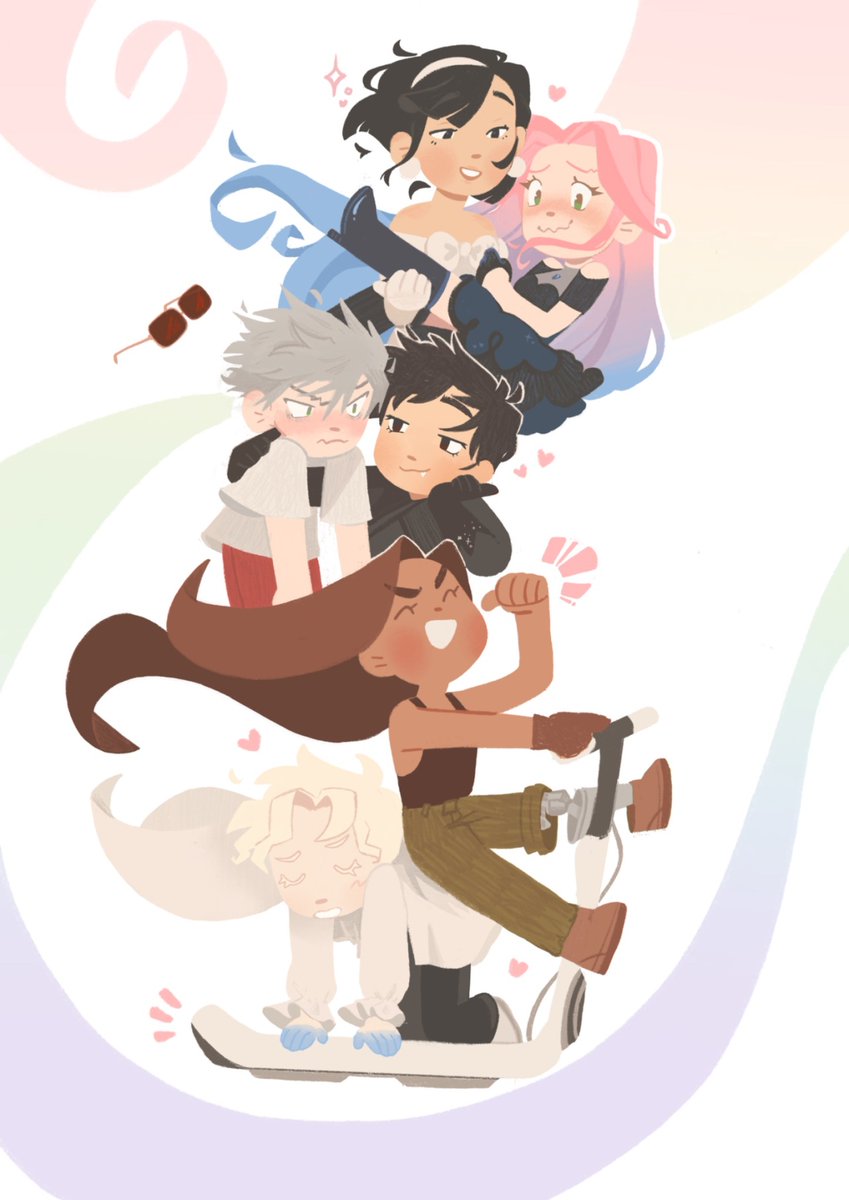 clionadraws's tweet photo. I love that im gonna be keeping my a4 prints cohesive from now !!! These are all from this year !!! :] im hoping to get another one done by the end of the December ✨️ lineless is very fun for me https://t.co/5y45vKKfGJ