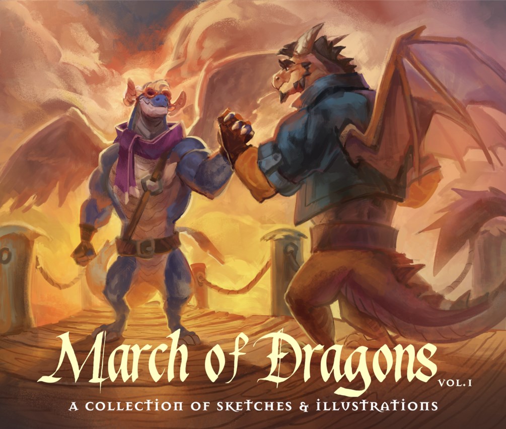 Draw_and_Paint_'s tweet image. March of Dragons Vol:1 A Collection of Sketches &amp;amp;amp; Illustrations [by ] 
 gamutfeathers.gumroad.com/l/KfJVy?layout… 
  #workonpaper #artcollector