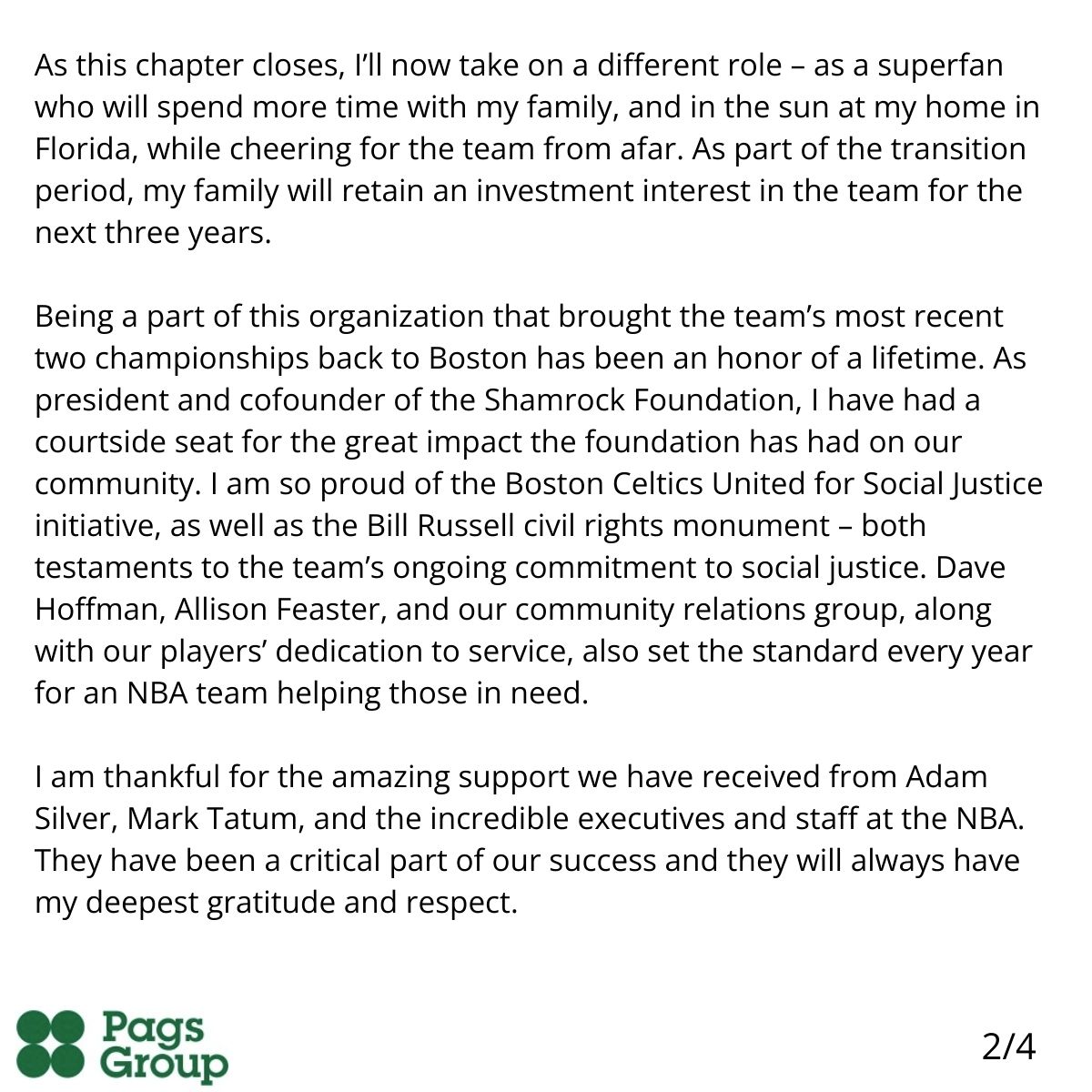 Steve Pagliuca tweet media