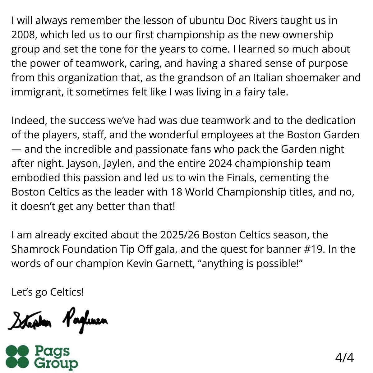 Steve Pagliuca tweet media