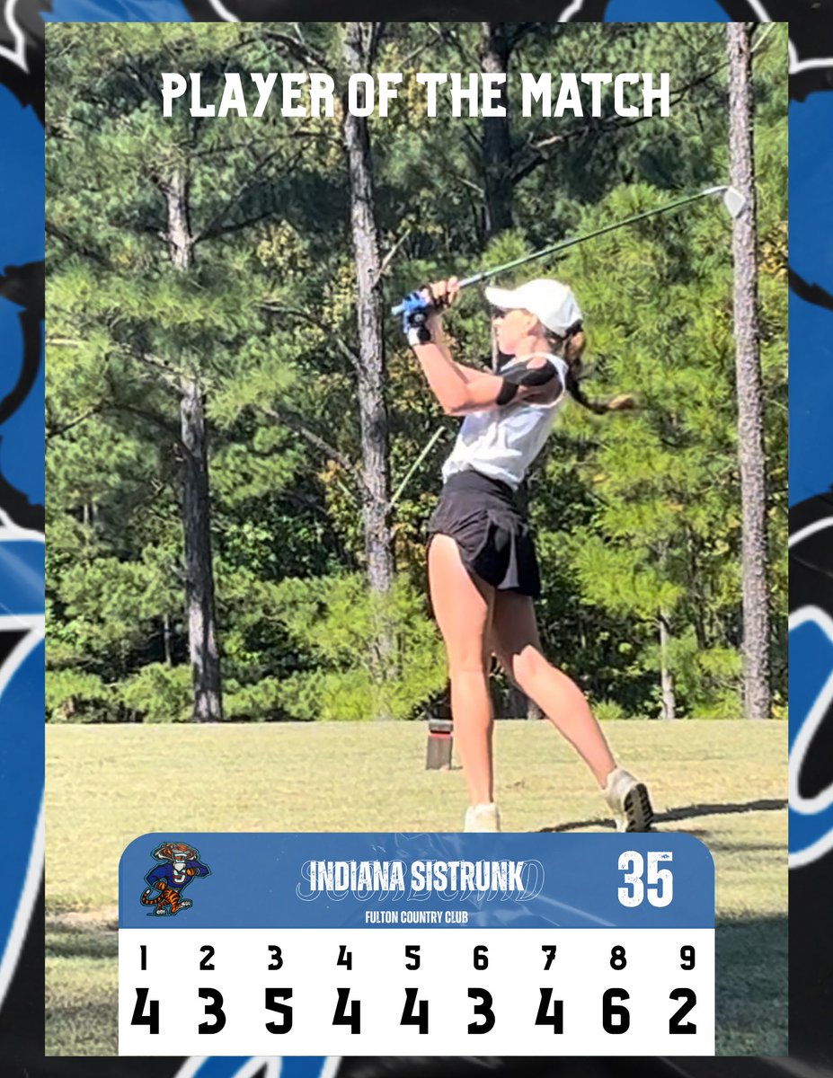 SaltilloGolf's tweet image. Saltillo Tiger Players of the Match from yesterday in Fulton are Indiana Sistrunk and Peanut Graves! Both players were medalists. Both also shot even par to help lead their teams to victories