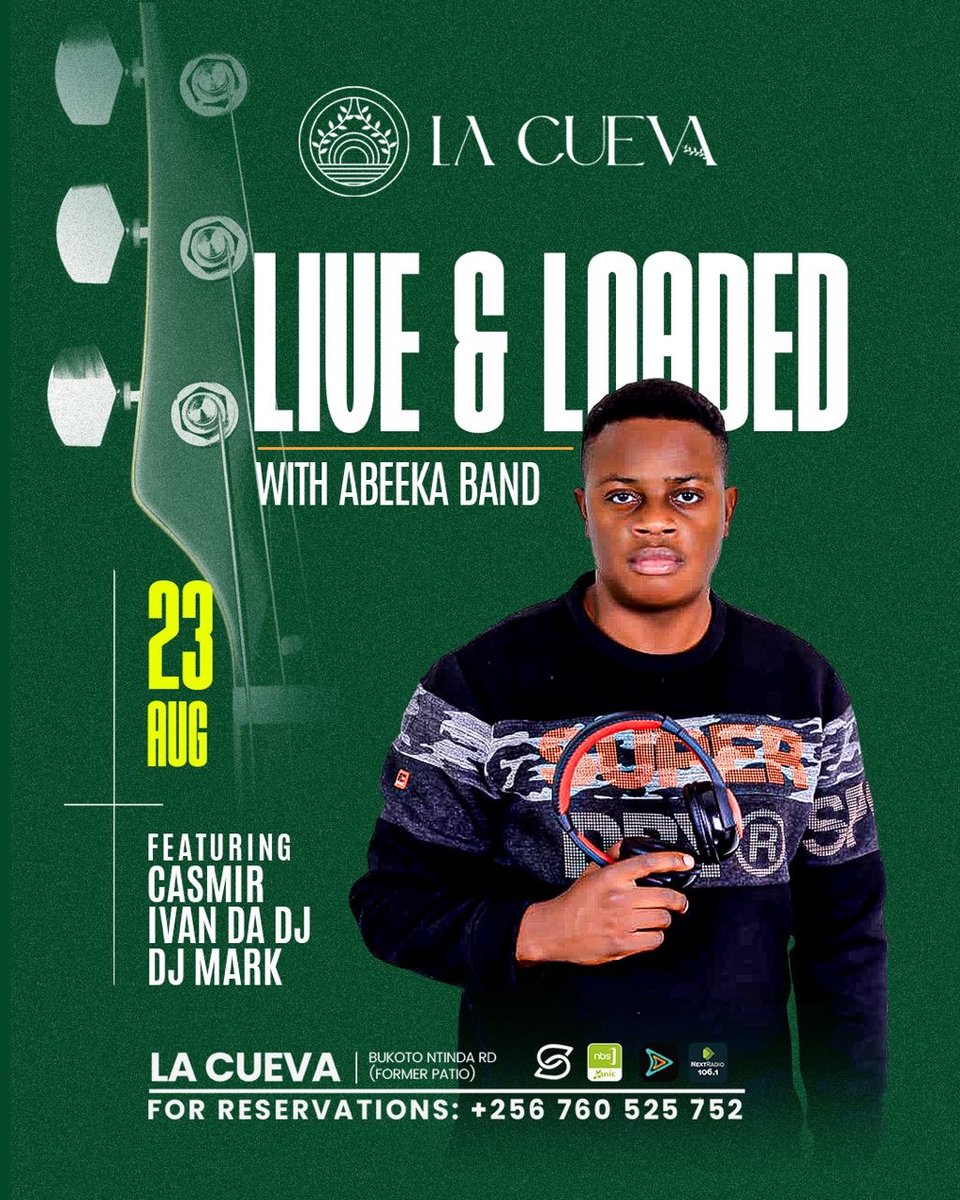 lacuevakla's tweet photo. Saturday nights just got better. Abeeka is back on stage, ready to deliver unforgettable vibes and epic energy. Don’t miss out! 🎤💥 #liveandloaded #abeeka https://t.co/0z260R1Ihp