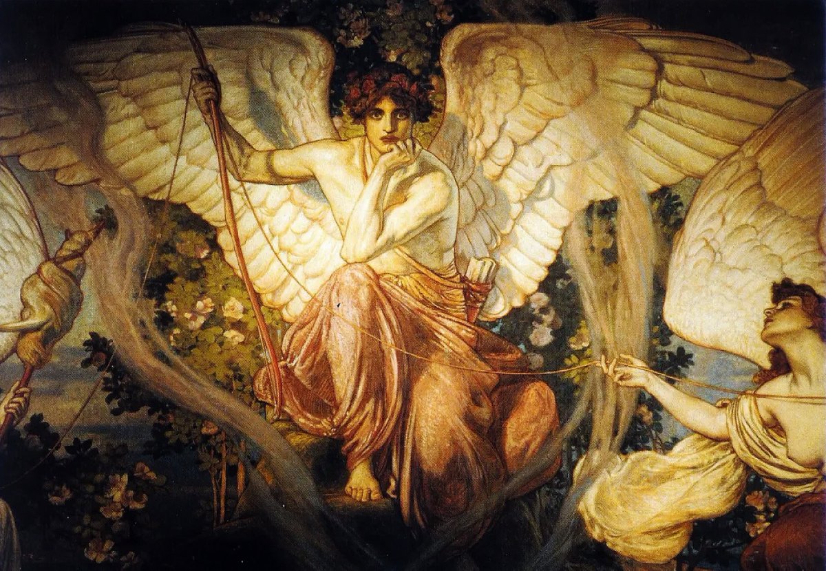 Eros and the Fates by Julius Kronberg, 1908