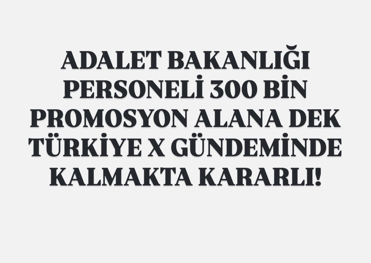 Adalet Bakanlığı Personelleri 30 saat oldu hala Türkiye gündemindeki yerini koruyor 300 saatte olsa 300 bin Promosyon için hep beraber burda olacağız.
#VakıfbankAdaleteGel

<a href="/ziraatbankasi/">Ziraat Bankası</a> <a href="/ziraatkatilim/">Ziraat Katılım</a> <a href="/VakifBank/">VakıfBank</a> <a href="/VakifKatilim/">Vakıf Katılım</a> <a href="/Halkbank/">Halkbank</a> <a href="/GarantiBBVA/">Garanti BBVA</a> <a href="/DenizBank/">DenizBank</a> <a href="/qnbtr/">QNB Türkiye</a> <a href="/isbankasi/">İş Bankası</a>