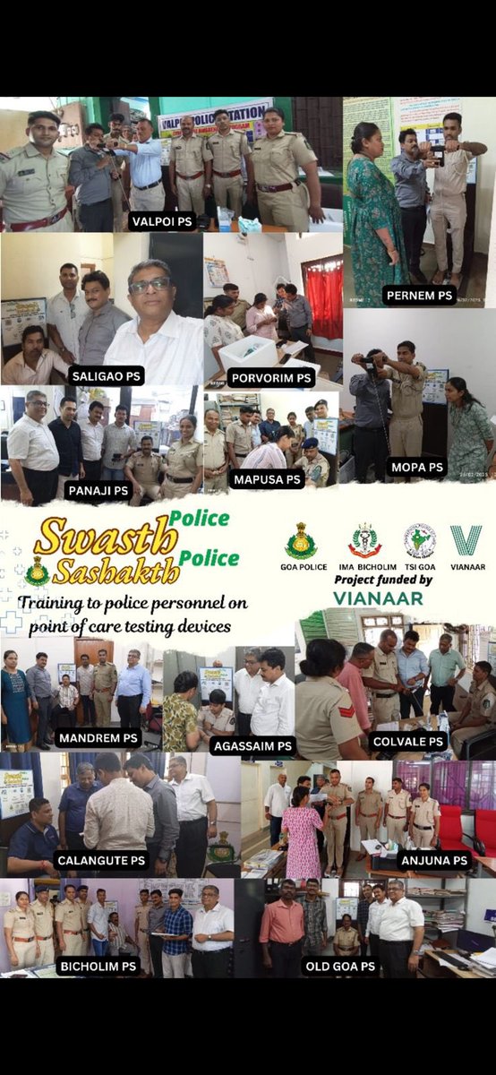 Swasth Police, Sasakhth Police Report 2025 submitted  by Dr. Shekhar Salkar (IMA Bicholim) to DGP Alok Kumar in presence of  officials. Report highlights 14 police statns with health kiosks, 1200+ personnel screened &amp; a lifestyle-nutrition program for a healthier,stronger Police.