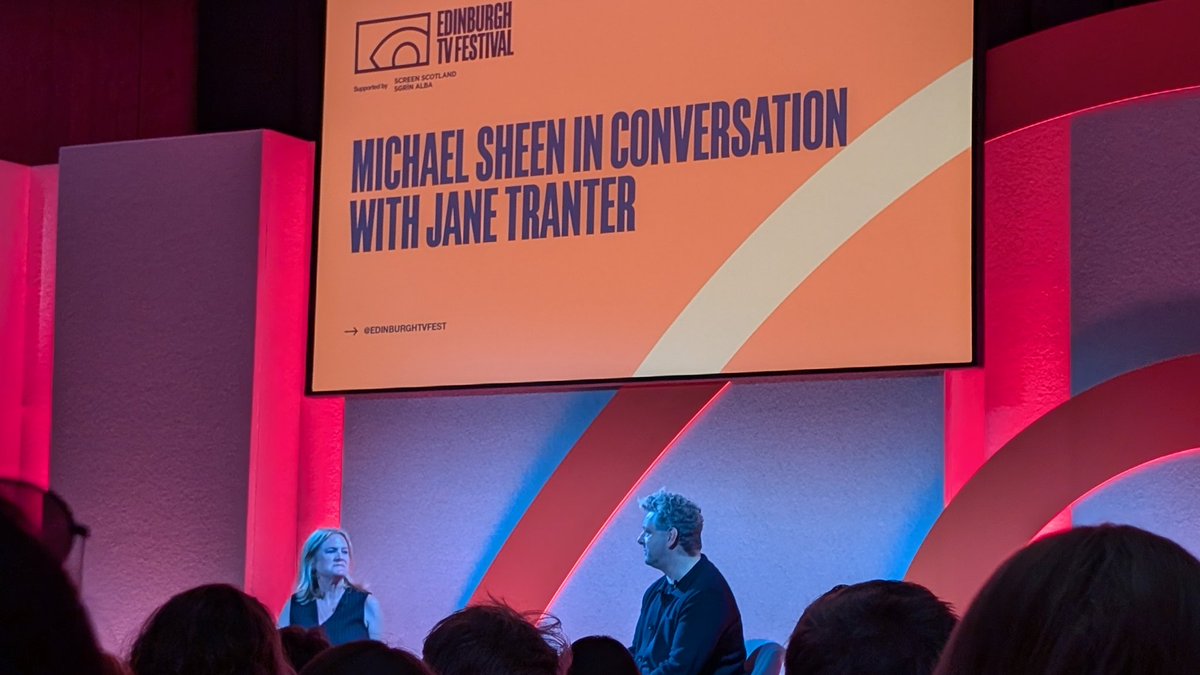 First day at the Edinburgh TV Festival. Talk with Michael Sheen.