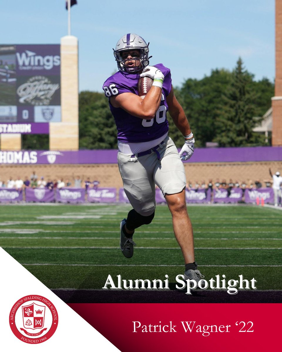 Alumni Spotlight: Patrick Wagner ’22 continues to excel at the University of St. Thomas, where he was named to the All–Pioneer League Second Team as a tight end. Off the field, Patrick’s passion for music—particularly guitar—sets him apart as a well-rounded leader.