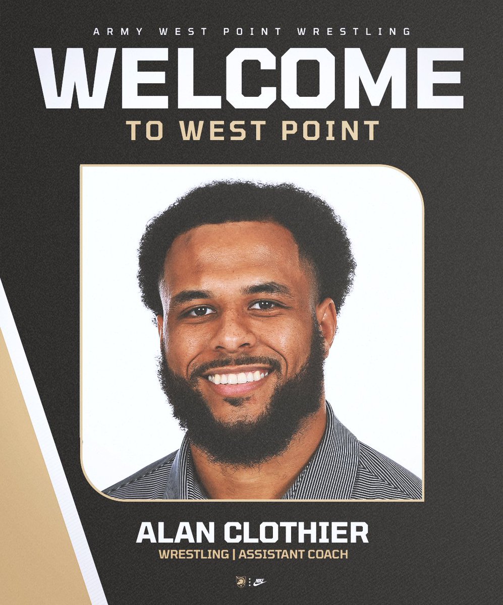 ArmyWP_Wres's tweet image. We're excited to announce the newest member of our staff, Alan Clothier!

Welcome to West Point, Alan!

📰 bit.ly/3HGVeGu