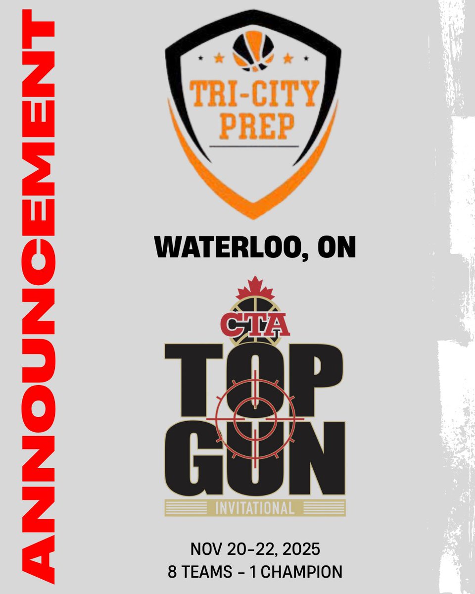 Canada Topflight Academy (@canadatopflight) on Twitter photo ANNOUNCEMENT: Excited to have TRI-CITY NATIONAL back at annual TOP GUN INVITATIONAL! <a href="/DrewEbanks/">OnPointBasketball</a> <a href="/wesblairbrown/">Wes Brown</a> <a href="/themapleminute/">Josh Millican</a> <a href="/michaeltorres03/">Michael Torres</a> <a href="/PlatinumCircuit/">The Platinum Circuit</a> <a href="/OntarioSBA/">OSBA</a> <a href="/AllCanadianGame/">All Canadian Games</a> <a href="/CanBball/">Canada Basketball</a> <a href="/Coach_Srdj/">Srdjan Pejicic</a> <a href="/Tisinthehouse/">Tony House</a> <a href="/ottawahoops/">ottawahoops</a> <a href="/HeraMission/">Peggy Taillon</a> <a href="/bayner/">Mark Bayne</a> <a href="/ViktaPaulo/">Vikta Paulo</a> ANNOUNCEMENT: Excited to have TRI-CITY NATIONAL back at annual TOP GUN INVITATIONAL! <a href="/DrewEbanks/">OnPointBasketball</a> <a href="/wesblairbrown/">Wes Brown</a> <a href="/themapleminute/">Josh Millican</a> <a href="/michaeltorres03/">Michael Torres</a> <a href="/PlatinumCircuit/">The Platinum Circuit</a> <a href="/OntarioSBA/">OSBA</a> <a href="/AllCanadianGame/">All Canadian Games</a> <a href="/CanBball/">Canada Basketball</a> <a href="/Coach_Srdj/">Srdjan Pejicic</a> <a href="/Tisinthehouse/">Tony House</a> <a href="/ottawahoops/">ottawahoops</a> <a href="/HeraMission/">Peggy Taillon</a> <a href="/bayner/">Mark Bayne</a> <a href="/ViktaPaulo/">Vikta Paulo</a>