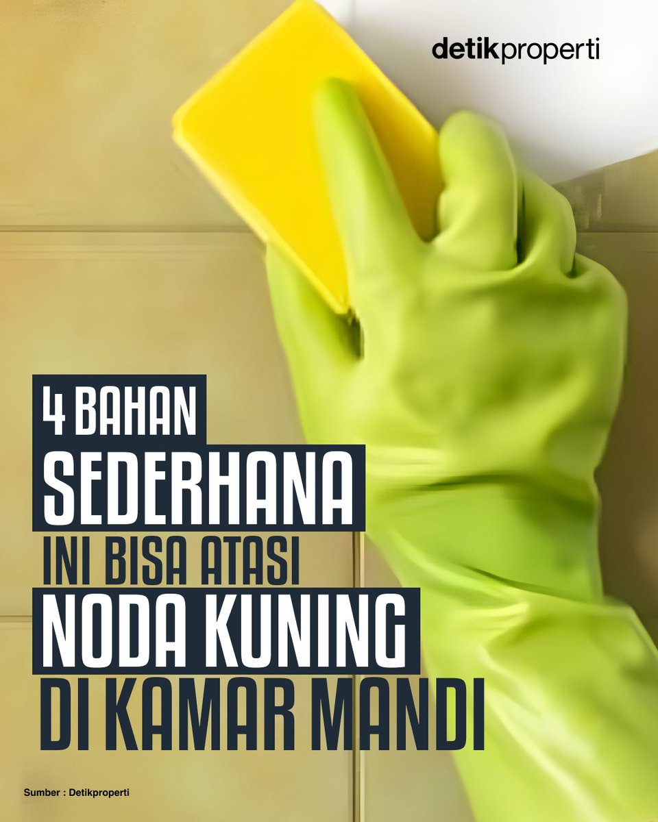 detik_properti's tweet image. Noda kuning di kamar mandi emang ngeselin banget 😩 biasanya nongol di lantai atau dinding gara-gara sisa sabun/sampo yang nempel. Kalau dibiarkan, makin keliatan kotor plus bikin licin juga 🚫🧼⁣
⁣
#Noda #KamarMandi #Kuning #Bersihkan