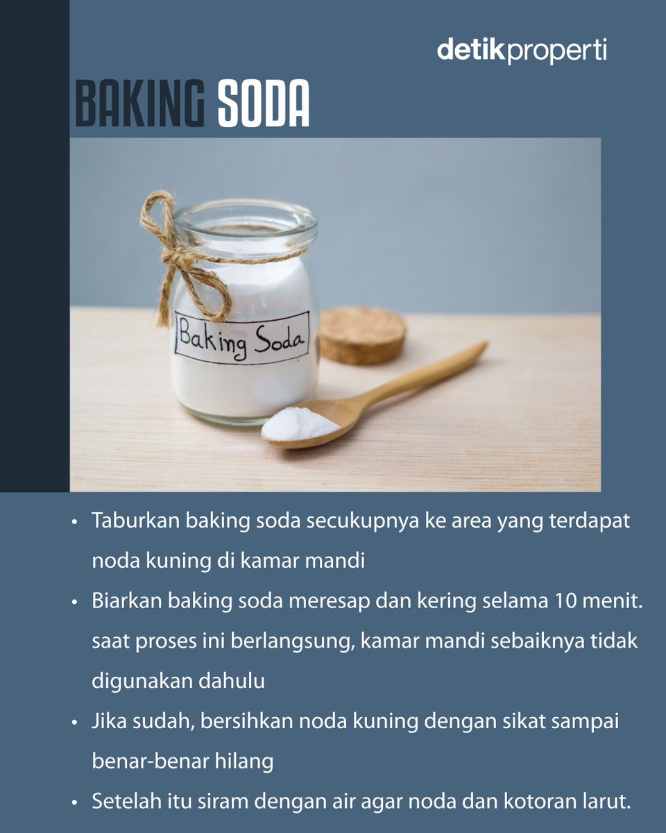 detik_properti's tweet image. Noda kuning di kamar mandi emang ngeselin banget 😩 biasanya nongol di lantai atau dinding gara-gara sisa sabun/sampo yang nempel. Kalau dibiarkan, makin keliatan kotor plus bikin licin juga 🚫🧼⁣
⁣
#Noda #KamarMandi #Kuning #Bersihkan
