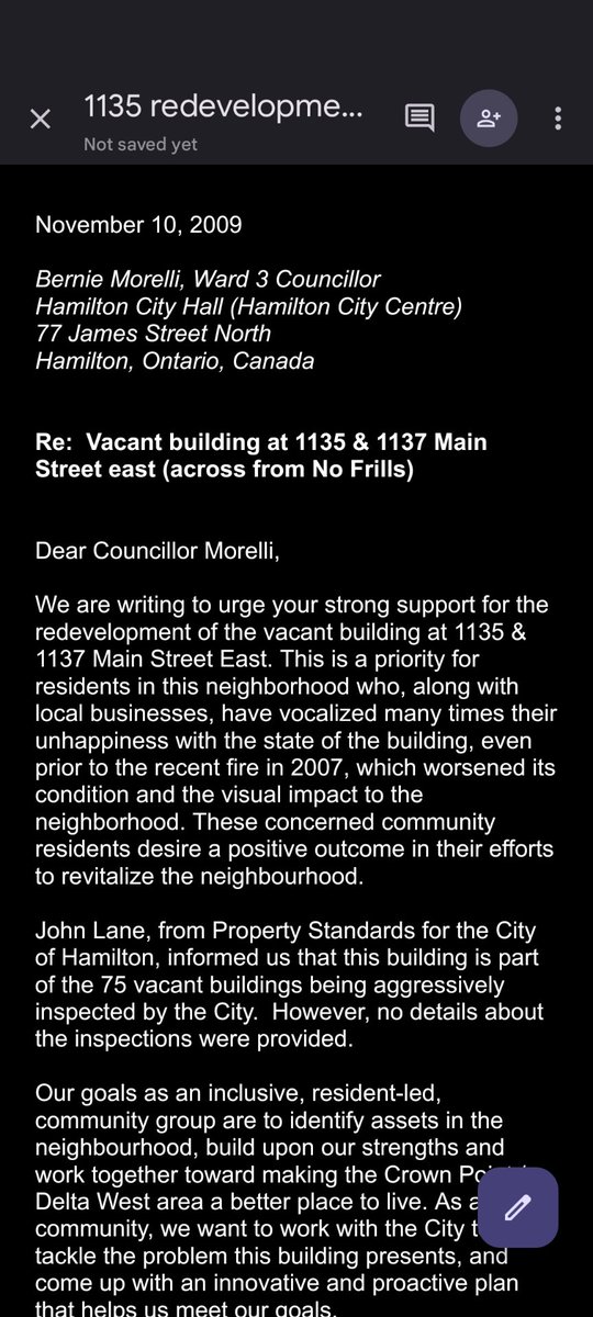 To show how long this building has burdened our neighbourhood, here’s a letter from 2009. I’m continuing the fight these neighbours started years ago.

Must we really wait another decade for action? That’s unacceptable #HamOnt