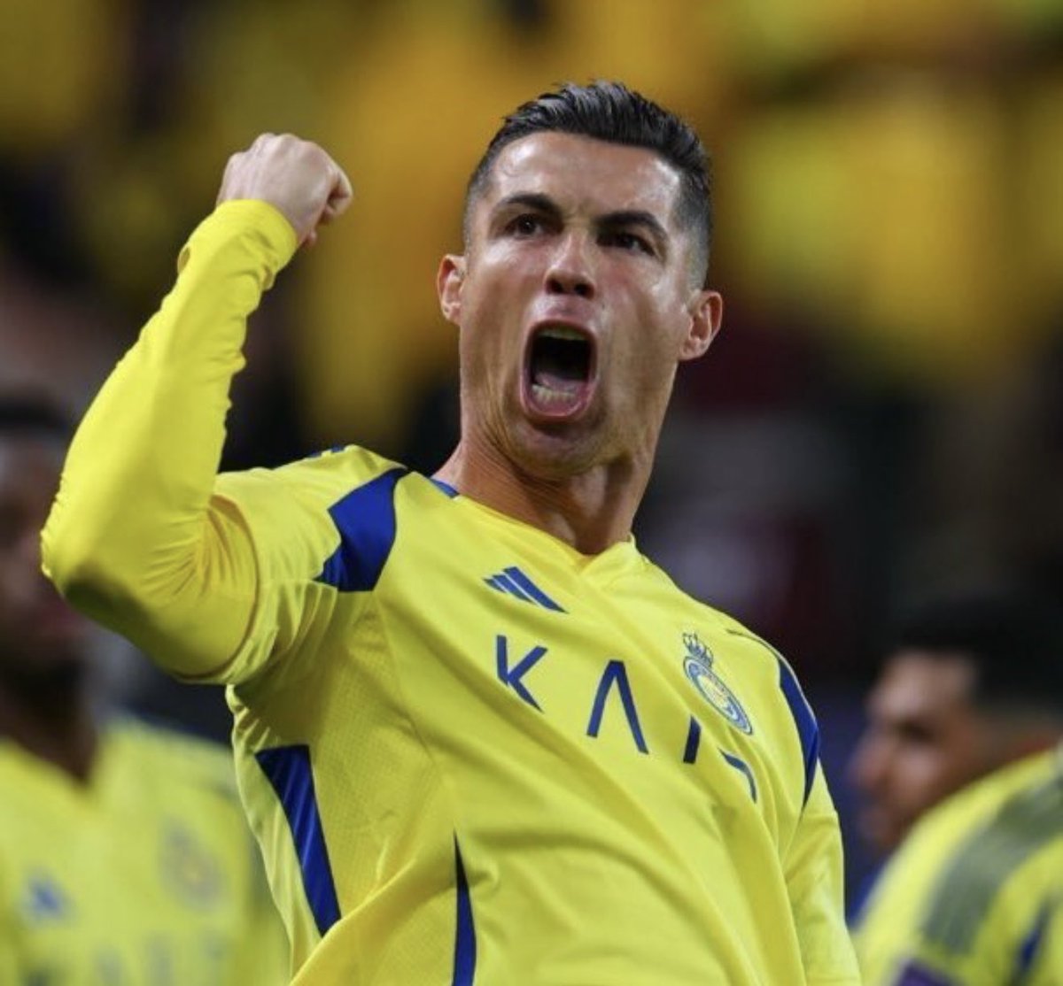 ألف مبروك، بدايه موفقه للعالمي ، إنضباط ولا اروع . رغم النقص الف مبروك يا #عالميين 💛💙💙💛💙💛💛💙💛💙💛💙#النصر_الاتحاد