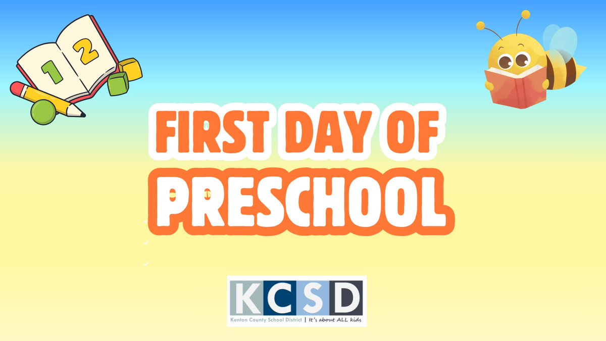 Today we welcome our newest members of Team Kenton! 
We hope all of our preschool students have a great first day of school!