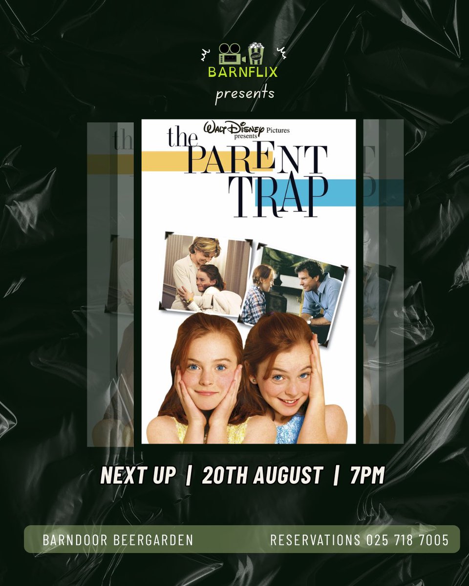 This week Barnflix presents:
THE PARENT TRAP (1998) 

Identical twins Hallie and Annie are separated after their parents' divorce. Years later, they discover each other at a summer camp and decide to switch places in an effort to reunite their parents.

Directed by Nancy Meyers