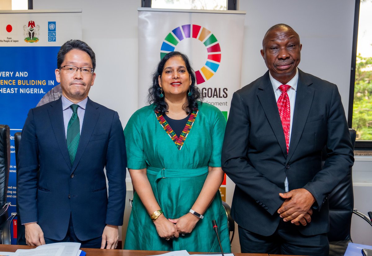 UNDPNigeria's tweet photo. For 2 years, @UNDP &amp; @JapanGov have supported conflict-affected communities in NE 🇳🇬 through the Fast Track Early Recovery Project.

Today, we reflected on the transformative impact which is visible across the region. We remain grateful to @JapanGovt for their unwavering support. https://t.co/b6QkYx0w2K