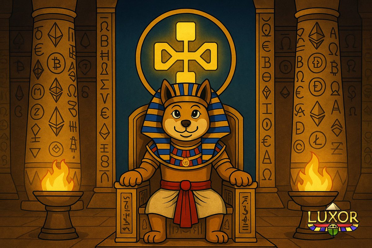 The Pharaoh of memes reigns supreme 
In the temple of crypto, all coins bow before $LUXOR.