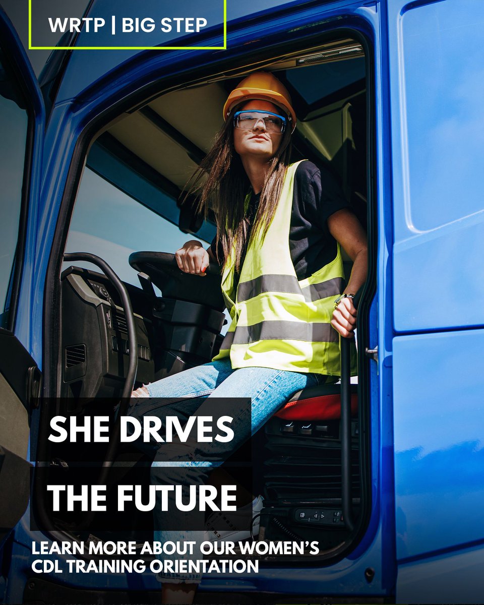 WRTP | BIG STEP (@wrtpbigstep) on Twitter photo Hop in the driver’s seat 🚛 Our #SheDrivestheFuture #ELCS and #CDL training gives hands-on experience and #careerdevelopment opportunities.
Learn more:
🔗 wrtp.org/programs-and-s…
This #training opportunity was funded in part by <a href="/UnitedWayGMWC/">United Way GMWC</a>. Hop in the driver’s seat 🚛 Our #SheDrivestheFuture #ELCS and #CDL training gives hands-on experience and #careerdevelopment opportunities.
Learn more:
🔗 wrtp.org/programs-and-s…
This #training opportunity was funded in part by <a href="/UnitedWayGMWC/">United Way GMWC</a>.