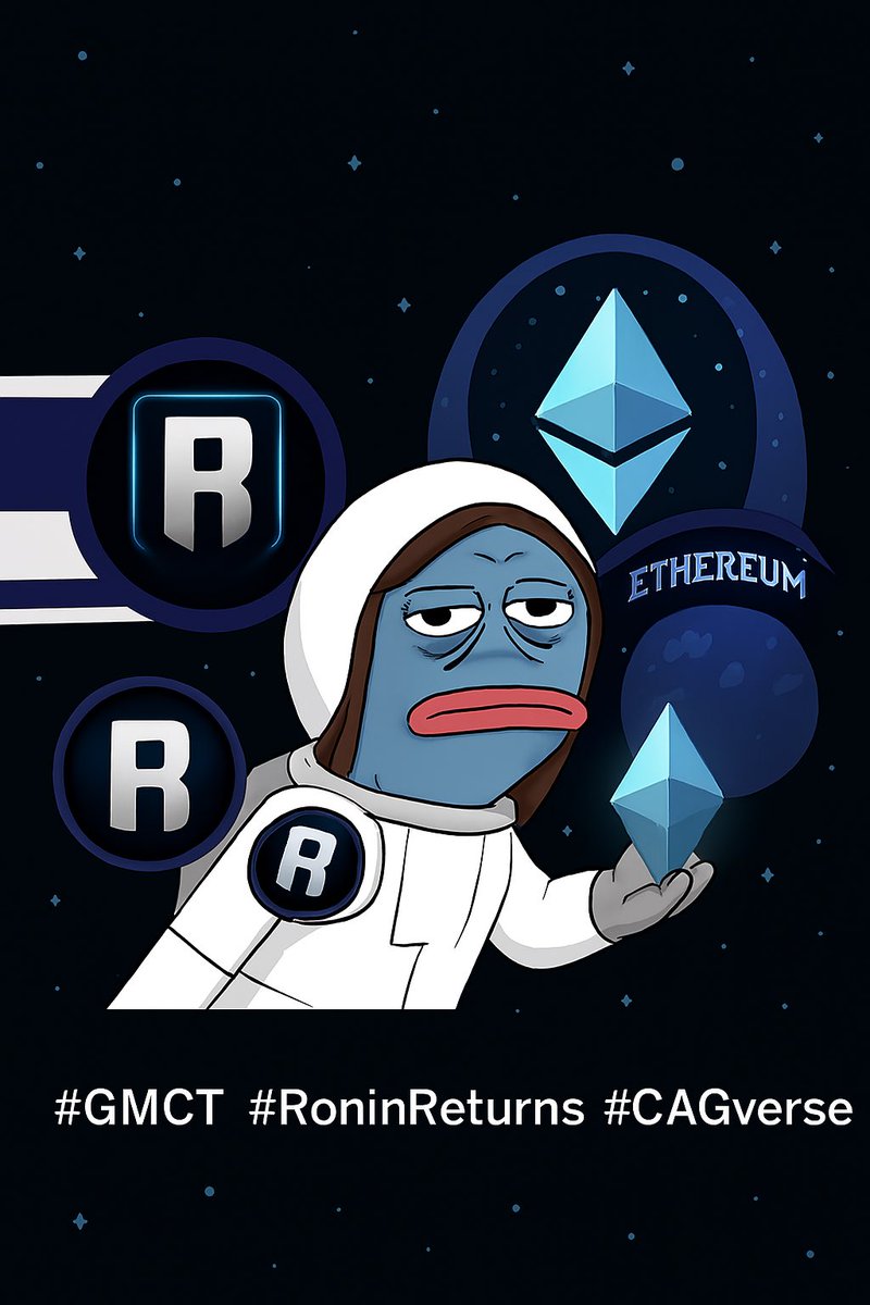 Yo Fam! 

CAG’s back on mainnet. 
New threads. 
New fuel.
Next stop? 
Smart contract couture, 
L2 flex, and airdrop acrobatics.
Ethereum’s the runway watch the drip evolve.

PEACE AND OUT

#CAGverse #ETHseason