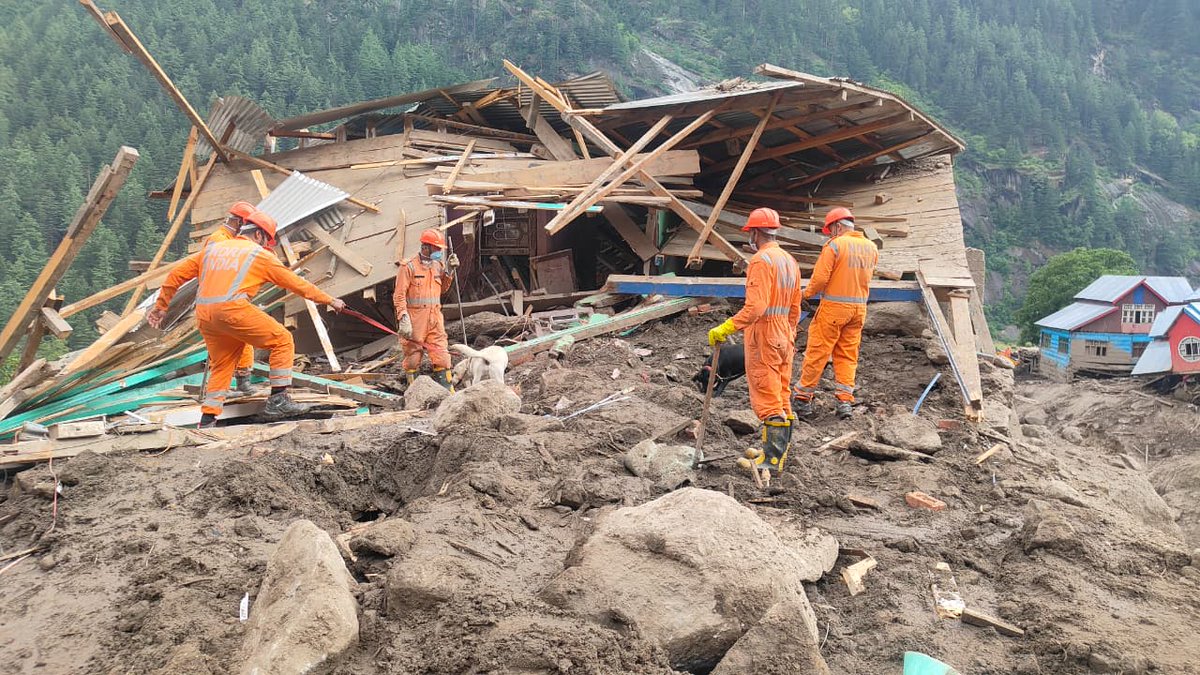 #NDRF #photooftheweek
Canine of 13 BN NDRF played a crucial role in swiftly locating victims buried under debris during the Chashoti, Kishtwar cloudburst Rescue Operation. 🙏
<a href="/NDRFHQ/">NDRF India I राष्ट्रीय आपदा मोचन बल 🇮🇳</a> 
<a href="/ndmaindia/">NDMA India | राष्ट्रीय आपदा प्रबंधन प्राधिकरण 🇮🇳</a> 
<a href="/official_dgar/">The Assam Rifles</a> 
<a href="/ANI/">ANI</a>