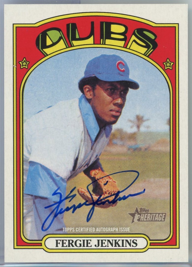Skipscards (@skipscards) on Twitter photo Random Auto Day. #Cubs #Rangers #Phillies #RedSox legend, Hall of Famer Fergie Jenkins. 1967-71 <a href="/FergusonJe2831/">Fergie Jenkins</a> won 20+ games every year, tying Three-Finger Brown’s Cubs 61 year old record. Still the Cubs all-time K leader (2,038) & holds Rangers single season Wins record (25). Random Auto Day. #Cubs #Rangers #Phillies #RedSox legend, Hall of Famer Fergie Jenkins. 1967-71 <a href="/FergusonJe2831/">Fergie Jenkins</a> won 20+ games every year, tying Three-Finger Brown’s Cubs 61 year old record. Still the Cubs all-time K leader (2,038) & holds Rangers single season Wins record (25).