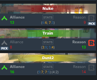 Lost vs <a href="/theAllianceGG/">Alliance</a> in <a href="/CCT_CS/">Champion of Champions Tour CS2</a> ;/ 0-1 in group stage