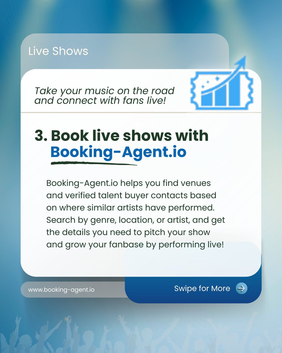 BookingAgentio's tweet image. 🚨 How do you launch your release like a pro? By hitting every angle of your rollout strategy!

Your release deserves more than just a post.
Let’s make noise. 💥

👇 Swipe through the post &amp;amp; check out the links to try the tools for yourself
